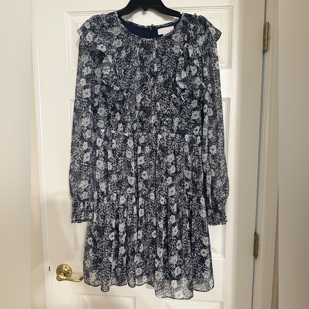 Rachel Parcell dark blue and white Patterned Dress